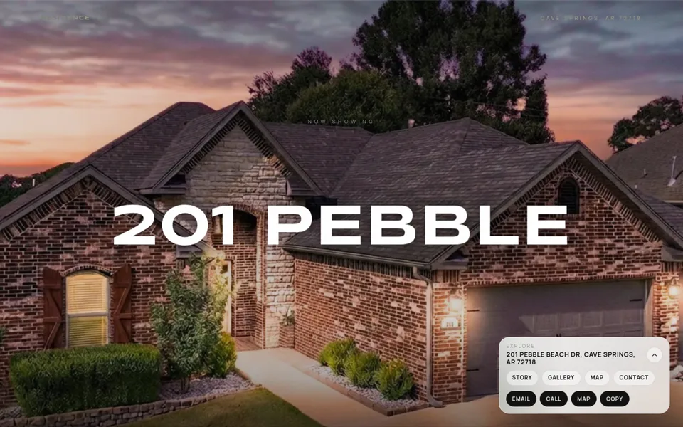 201 Pebble Beach listing website front page