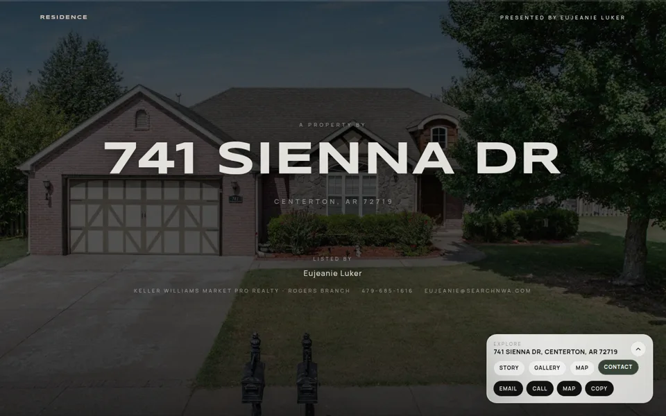 741 Sienna listing website front page